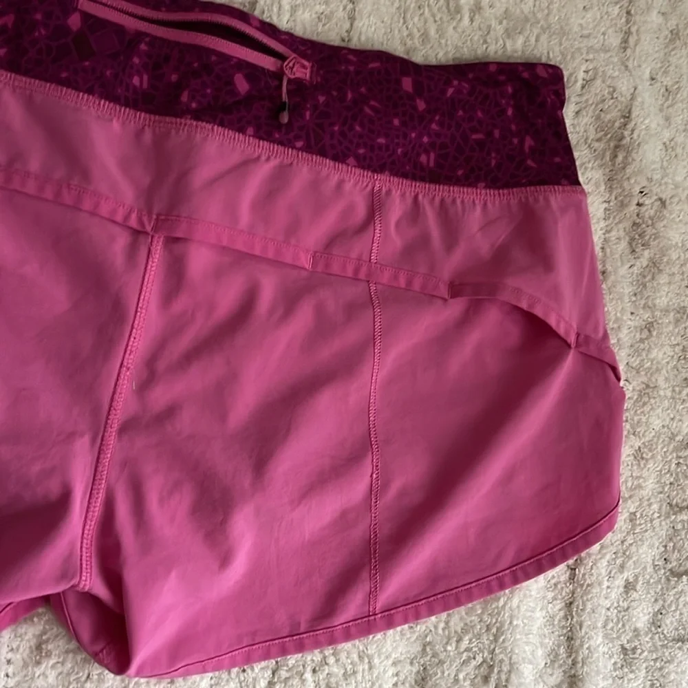 Lululemon Speed Short Pink Paradise Geo Regal Plum Multi size 6